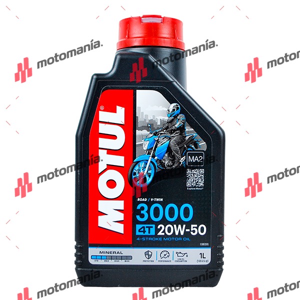 Aceite Motul 5000 20w50 4t Semitintetico Pack 12 Pza De 1 Lt Motomania 